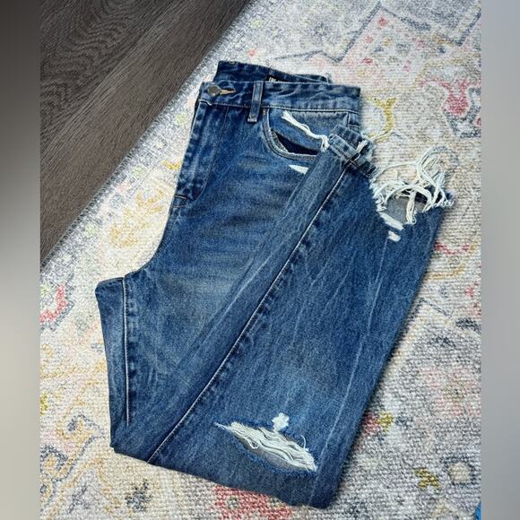 BLANK NYC The Madison Crop Distressed Jeans 100% Cotton Size 28 - Picture 12 of 12